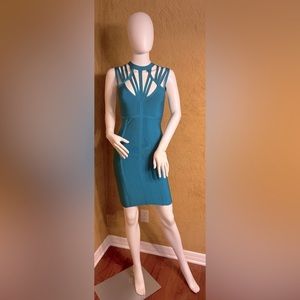 Bebe Teal bodycon dress